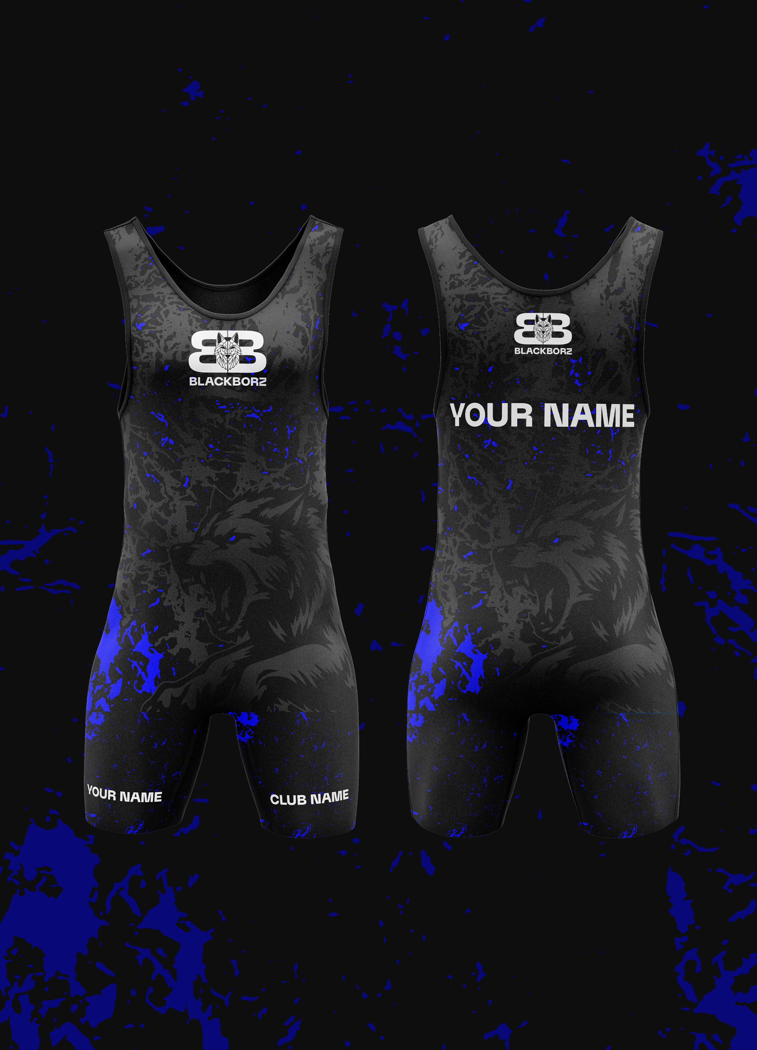 BLACKBORZ - GREY WOLF SINGLET SET - 2 color