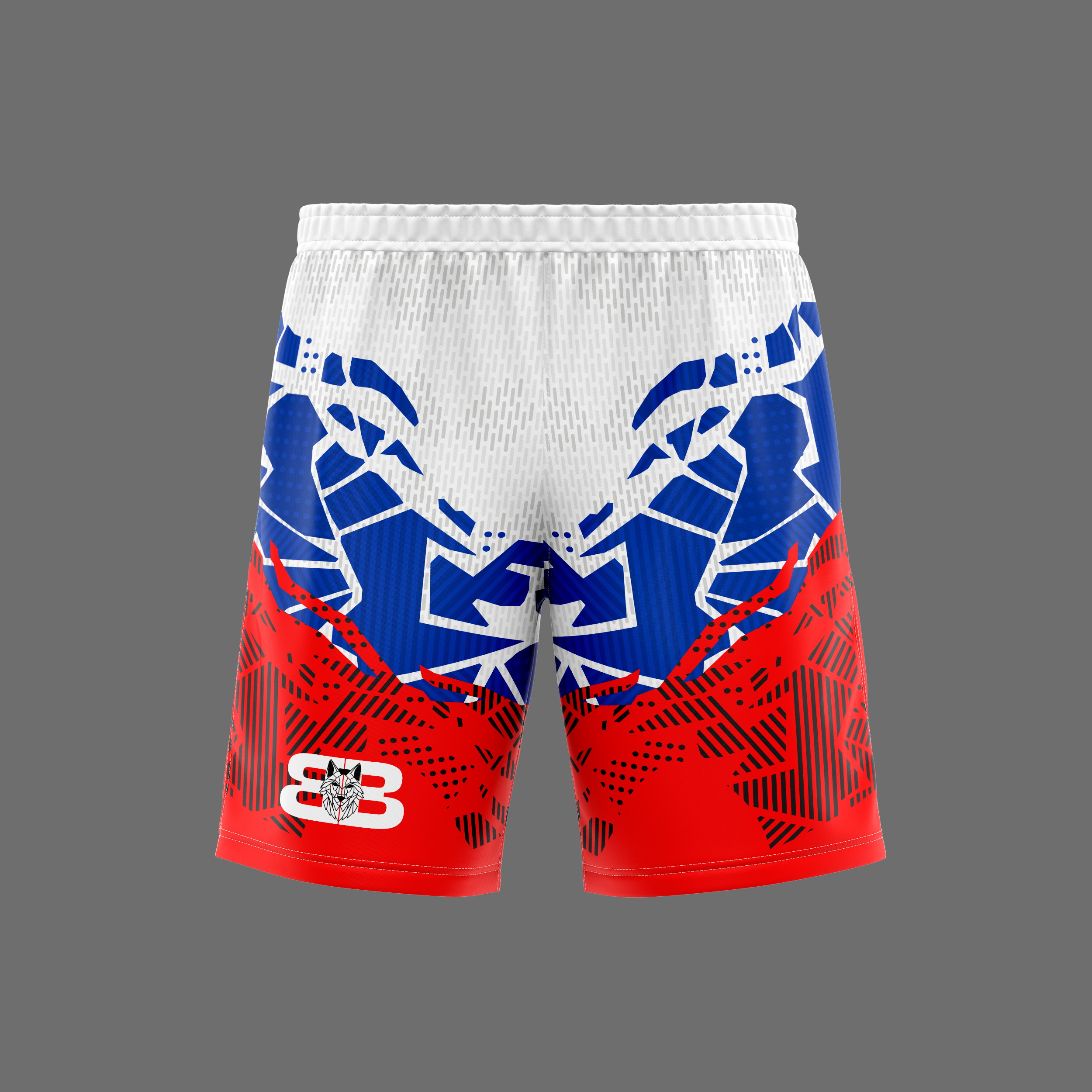 BLACKBORZ - SHORTS BB RED/BLUE