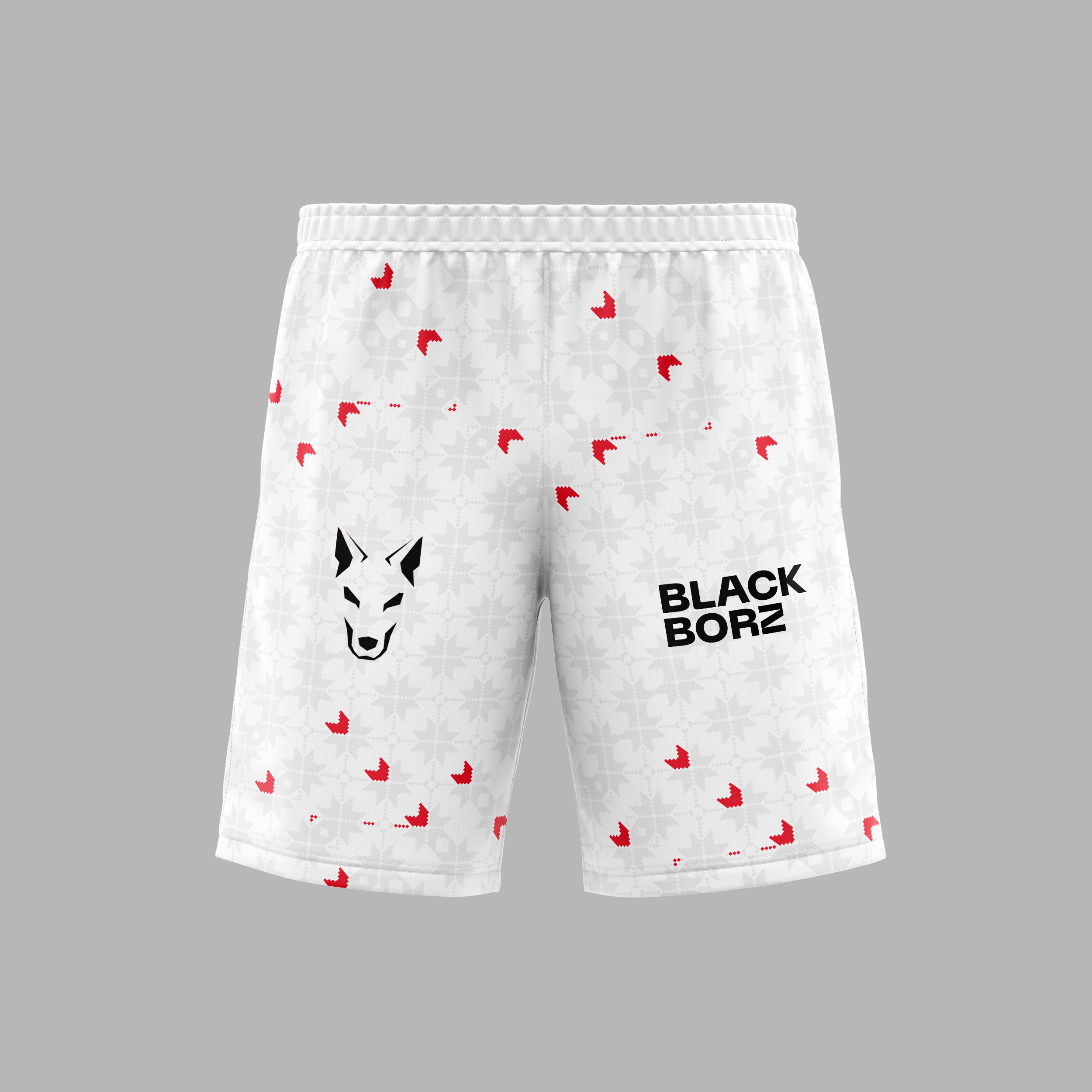 BLACKBORZ - BB WHITE DIZ 2.0 SHORTS BLACKBORZ