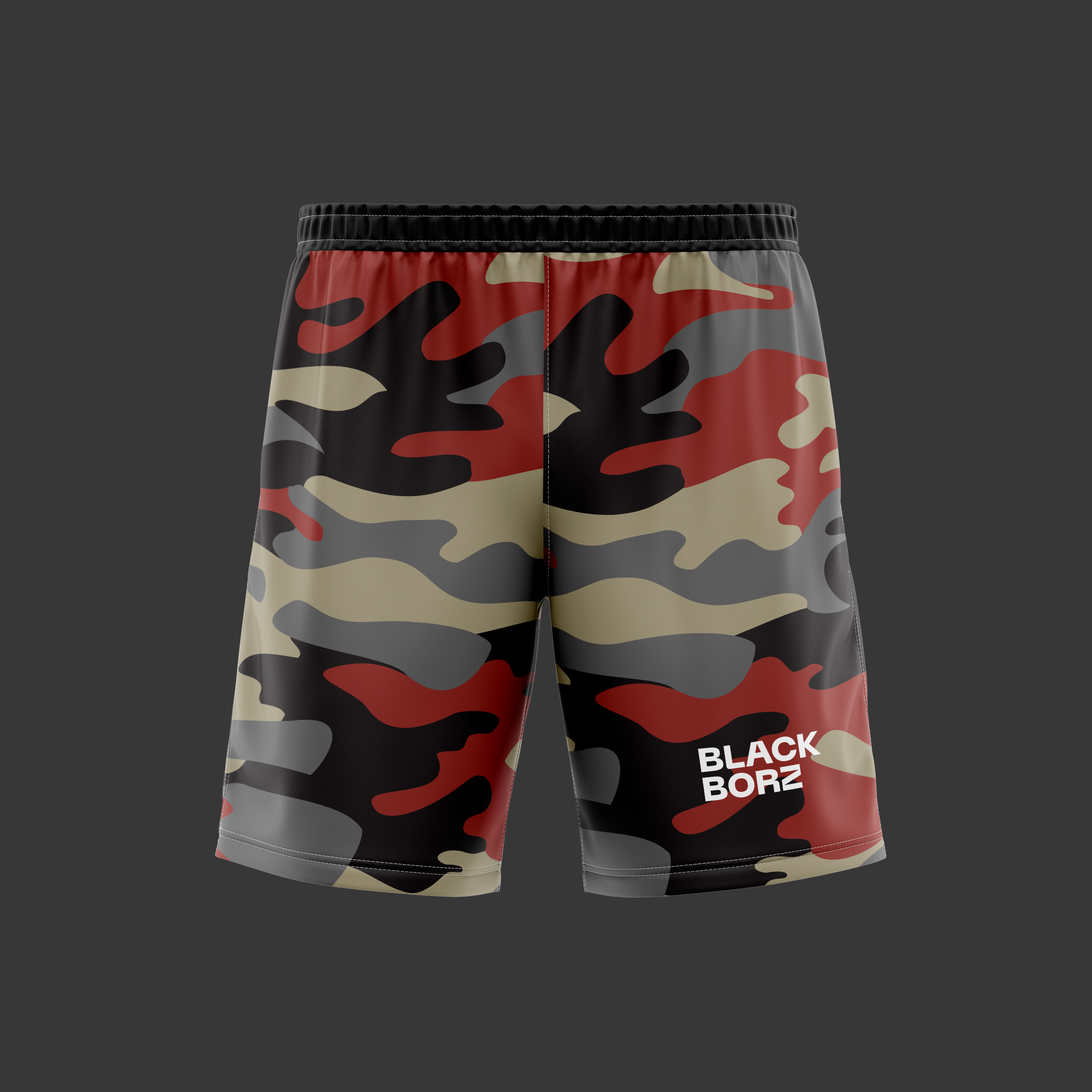 BLACKBORZ - SHORTS RED CAMOUFLAGE BLACKBORZ