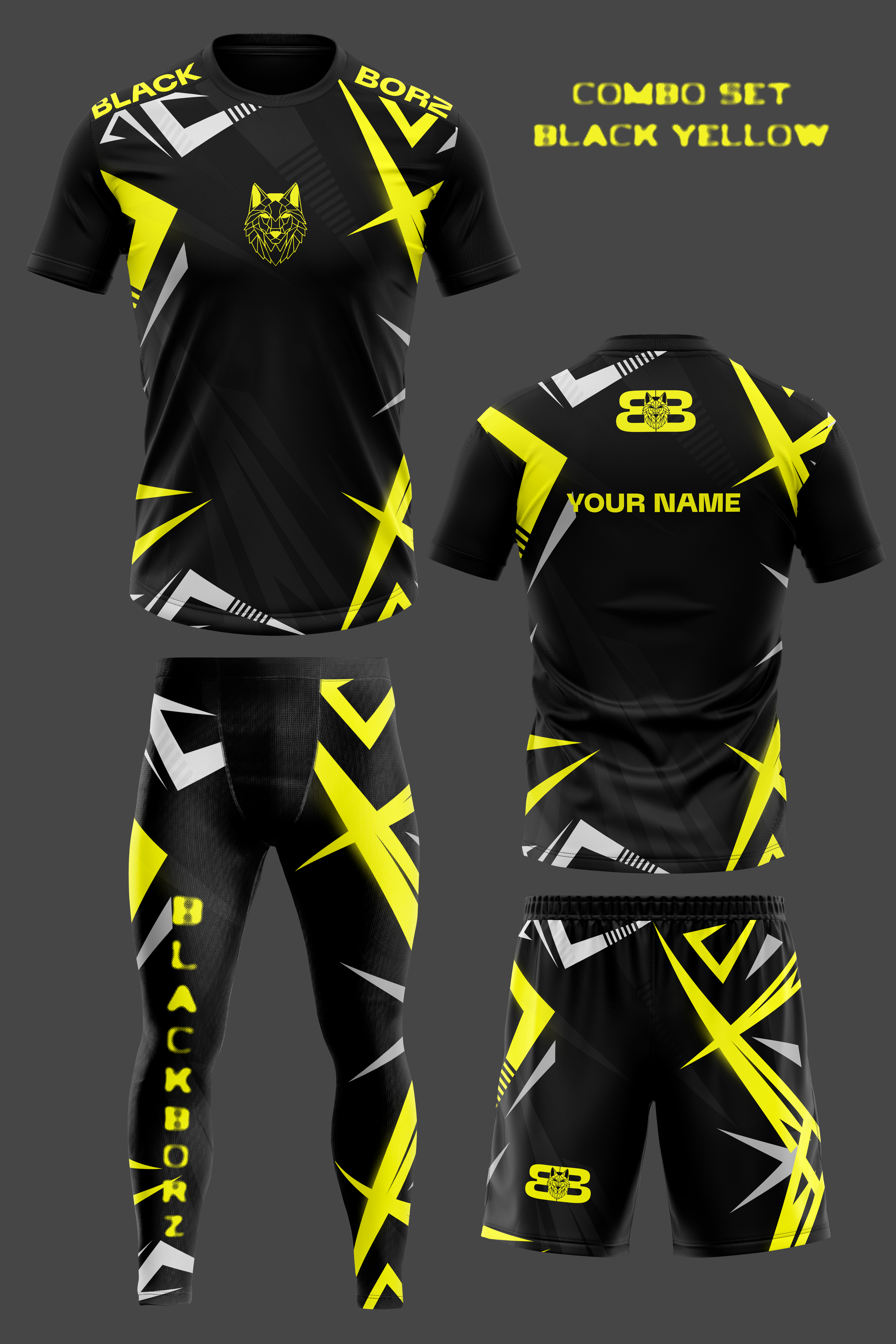 BLACKBORZ - COMBO SET BLACK/YELLOW